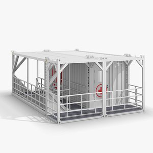 Hybrid Container Stair Platform White