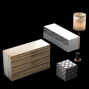 Stria 6-Drawer Dresser - Cerused White