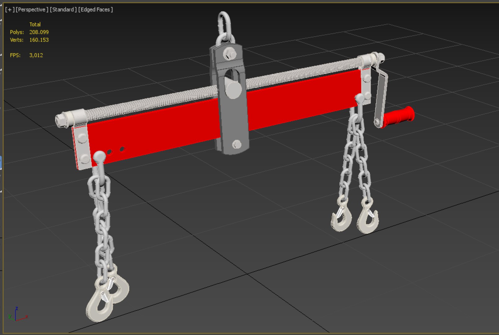 3D BALANCER LOAD LEVELER ENGINE HOIST LIFT CRANE ENGINE HOOK CHAIN ...