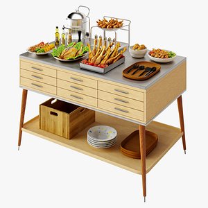 Kitchen Equipment Serving Lines 3D Model - TurboSquid 1335814