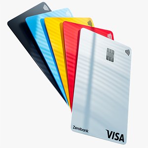 Realistic Credit Card 3D Model Easy Customizable 3D model