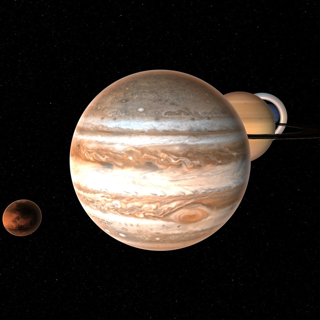 3d Solar Sun Planets Model