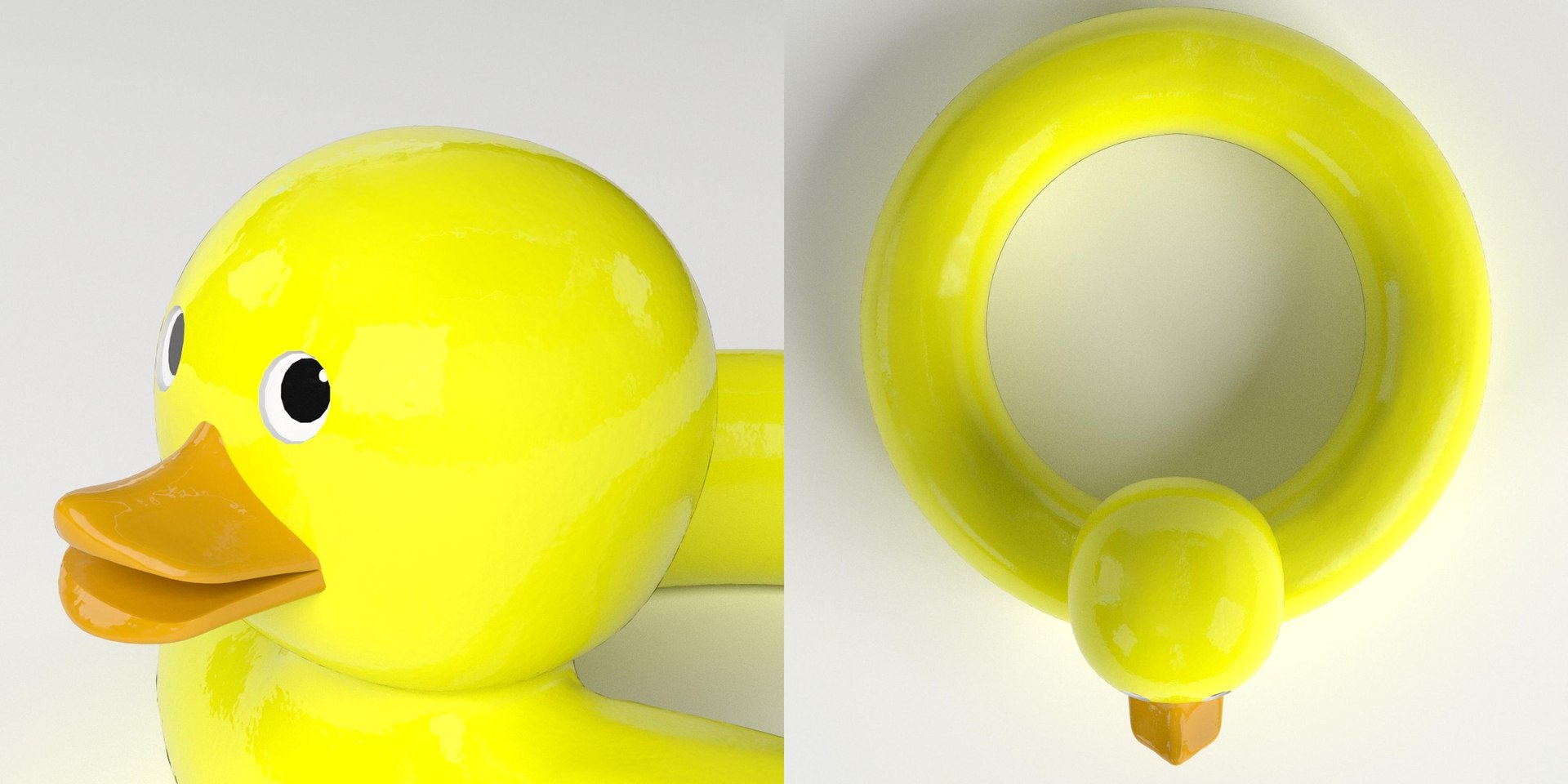 3D inflatable duck lifebuoy - TurboSquid 1382287