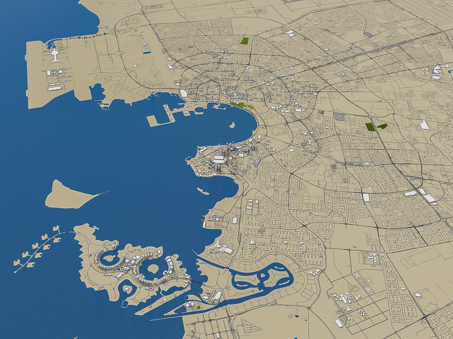 3D Doha Qatar Model - TurboSquid 1334290