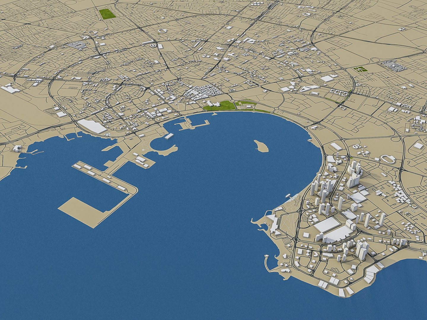 3D Doha Qatar Model - TurboSquid 1334290