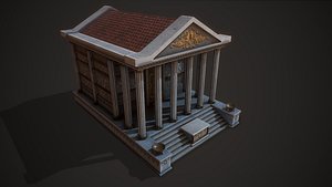 3D model ancient temple jupiter