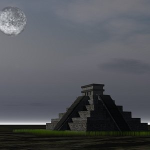 3d mayan pyramid