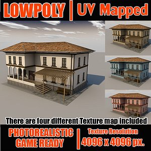 Lowpoly ottoman house LPBldX37