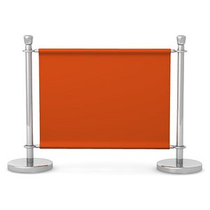 3d model stand barrier