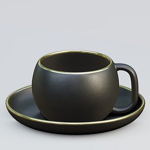 Black Espresso Cup 3D