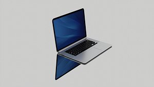 Apple MacBook Pro 14 inch 2021 Silver 3D model