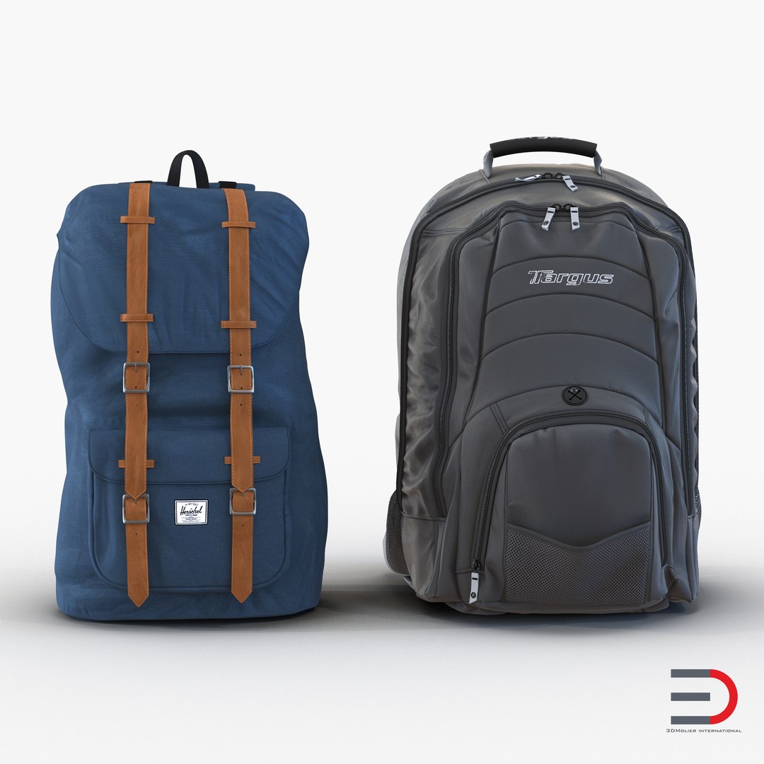 Backpacks Collection 3D model preview