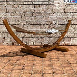 garden furniture hammock 3d model