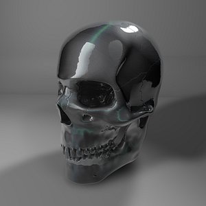 3D steel skull l773