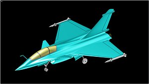 3d model french rafale aircraft solid
