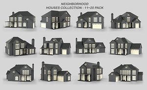 Neighborhood Houses Collection 11-20 Pack T1 3D model