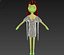 free low poly woman in dress 13