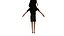 free low poly woman in dress 13