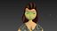 free low poly woman in dress 13