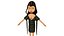 free low poly woman in dress 13