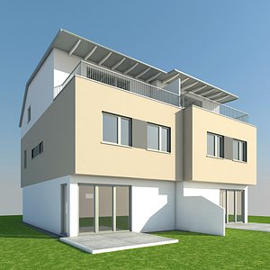3d model double house