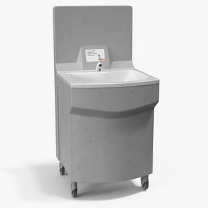 Mobile Handwash Station for Medical Facilities Gray
