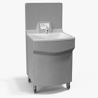 Mobile Handwash Station for Medical Facilities Gray