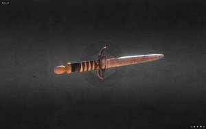 Low Poly Rusty Dagger