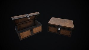 Animated Game-Ready Wooden Box 3D