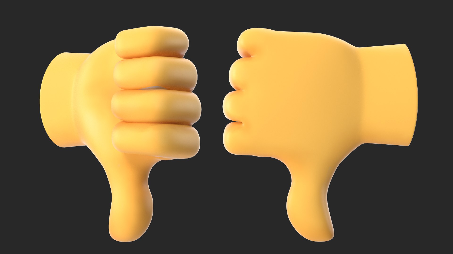 Thumbs Down Emoji Gesture 3D https://p.turbosquid.com/ts-thumb/ig/3k56qG/ll/thumbs_down_gesture_emoji_005/jpg/1775168010/1920x1080/fit_q87/35ee0d92b175c021582687925e390279223947d1/thumbs_down_gesture_emoji_005.jpg