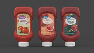 3D Ketchup Bottle model