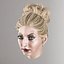 Cabello femenino low-poly