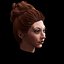 Cabello femenino low-poly