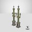 Street Lamp Columna Rostrata Hight Low Poly