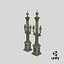 Street Lamp Columna Rostrata Hight Low Poly