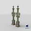 Street Lamp Columna Rostrata Hight Low Poly