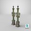 Street Lamp Columna Rostrata Hight Low Poly
