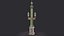 Street Lamp Columna Rostrata Hight Low Poly