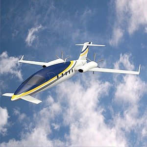 futuristic airplane 3D