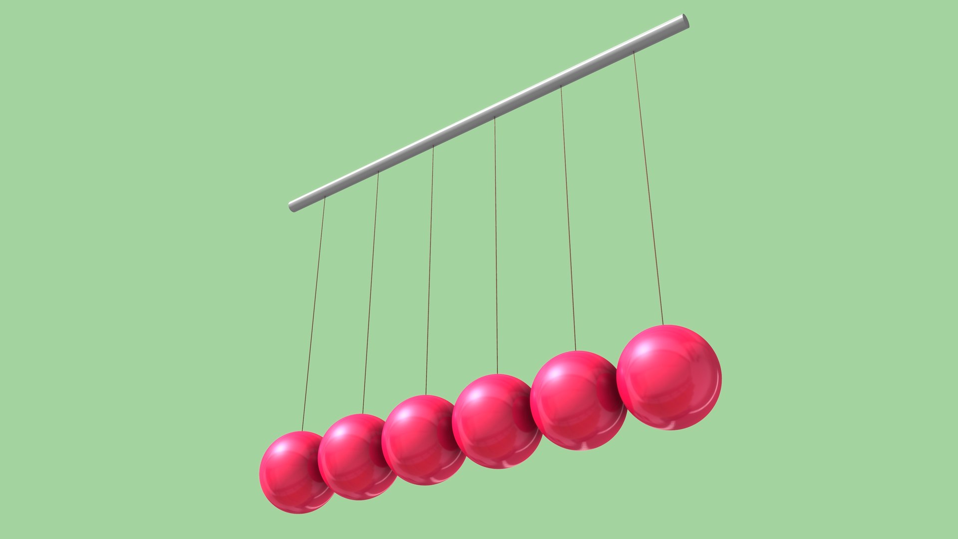 Newton S Cradle Model TurboSquid 1790364