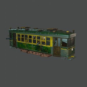 Train cable car rail rail vehicle 3D model