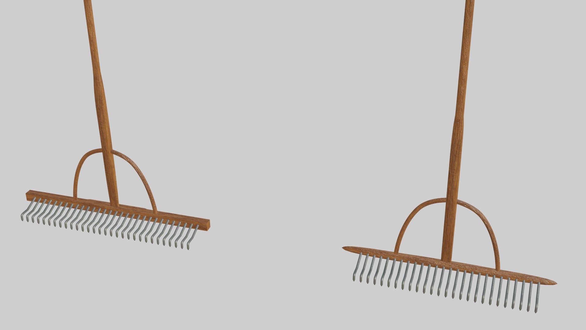 3D Wooden Rake Model - TurboSquid 2201571