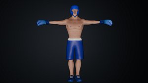 3D Game Ready Boxer 3D Model Fully Rigged for Unity  Unreal
