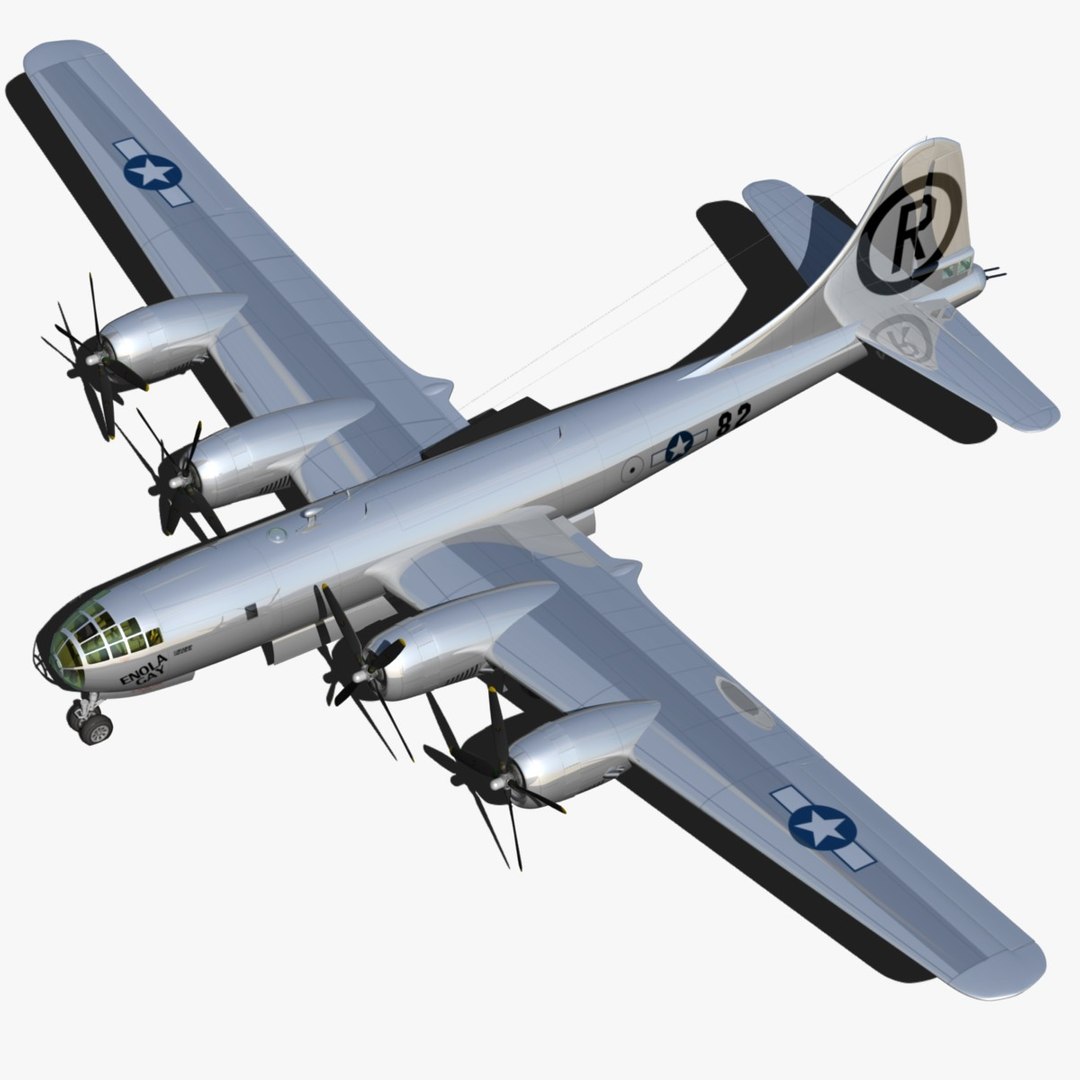 B-29 Superfortress Enola Gay 3d Model