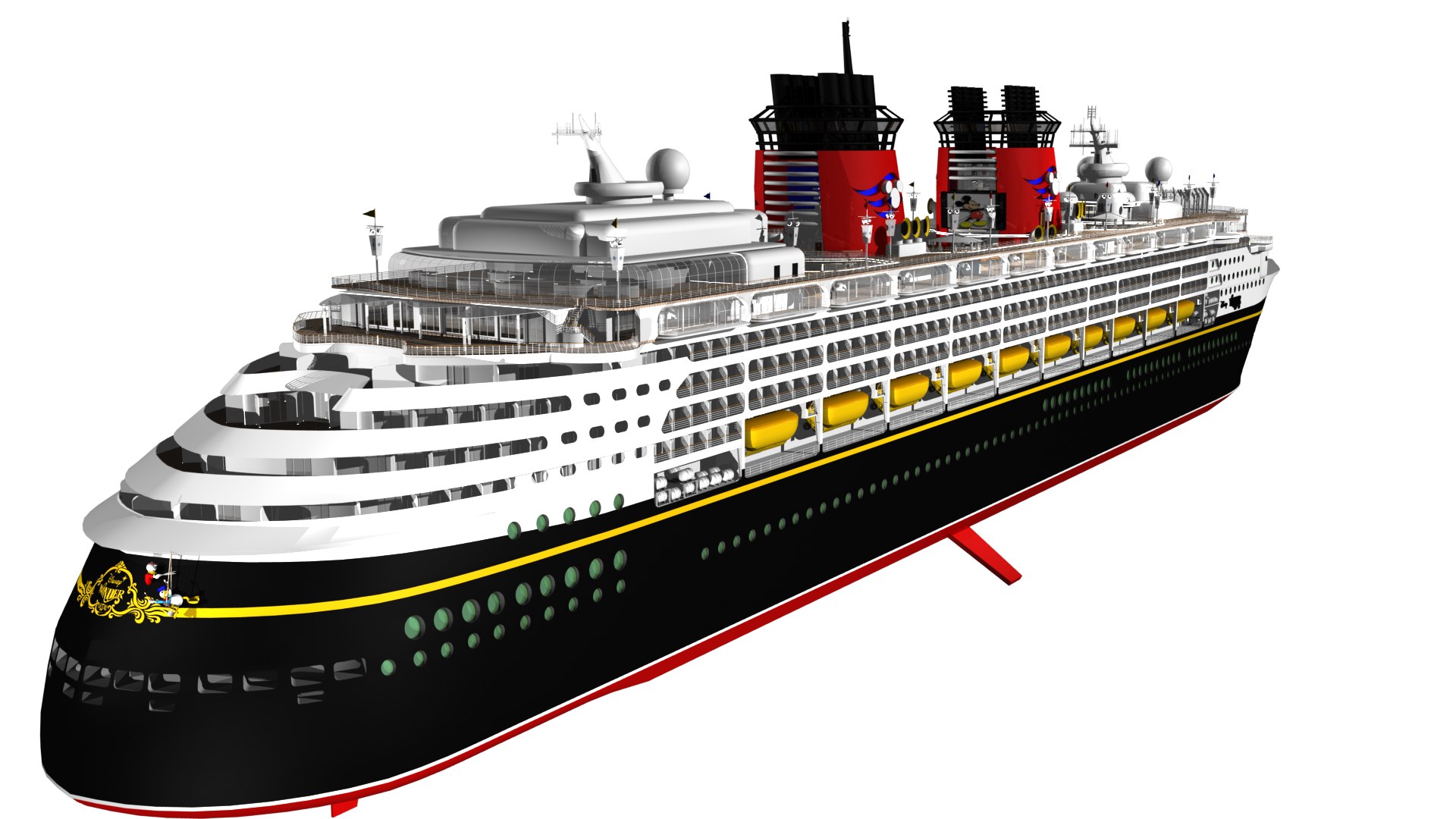 3D Model Disney Cruise Ship-Wonder-2022 - TurboSquid 1970963