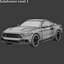 3d model of mustang pony coupe