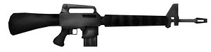 Low-Poly M16 Gun Model