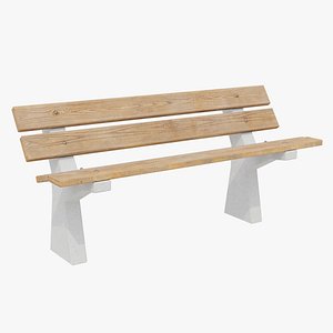 Park bench 3D model