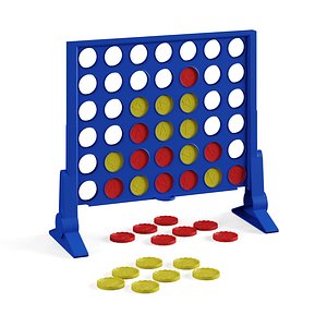 Match Four Token Game 3D