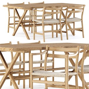 Carl Hansen furniture set v13 3D